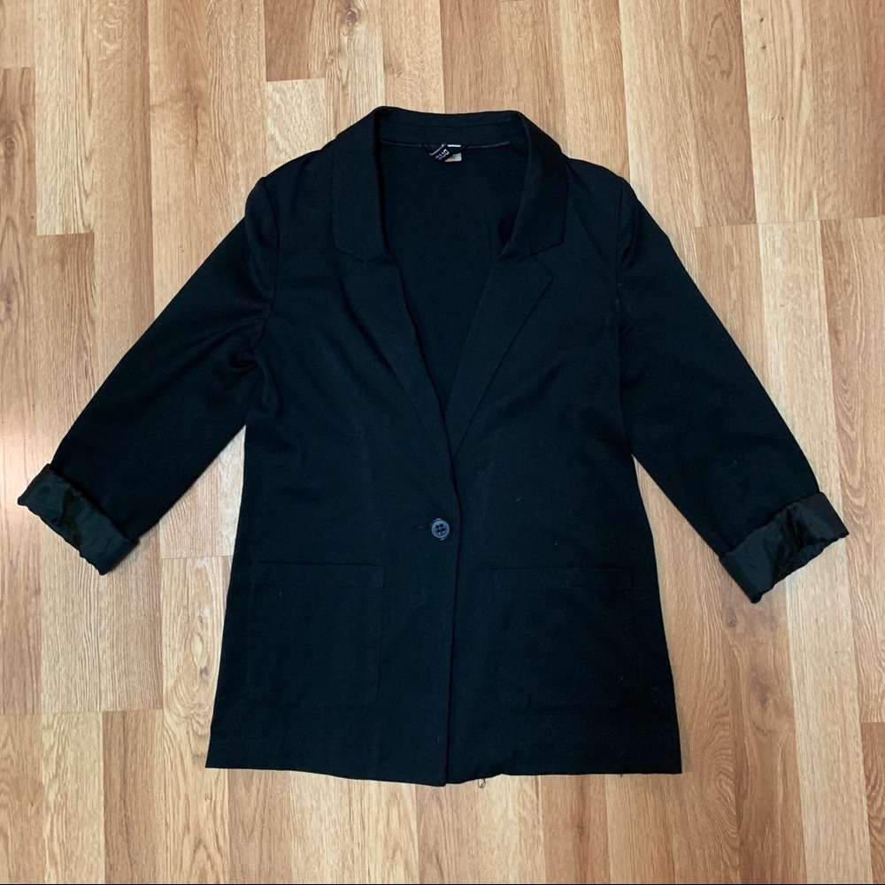 Black Single Button Blazer - image 1